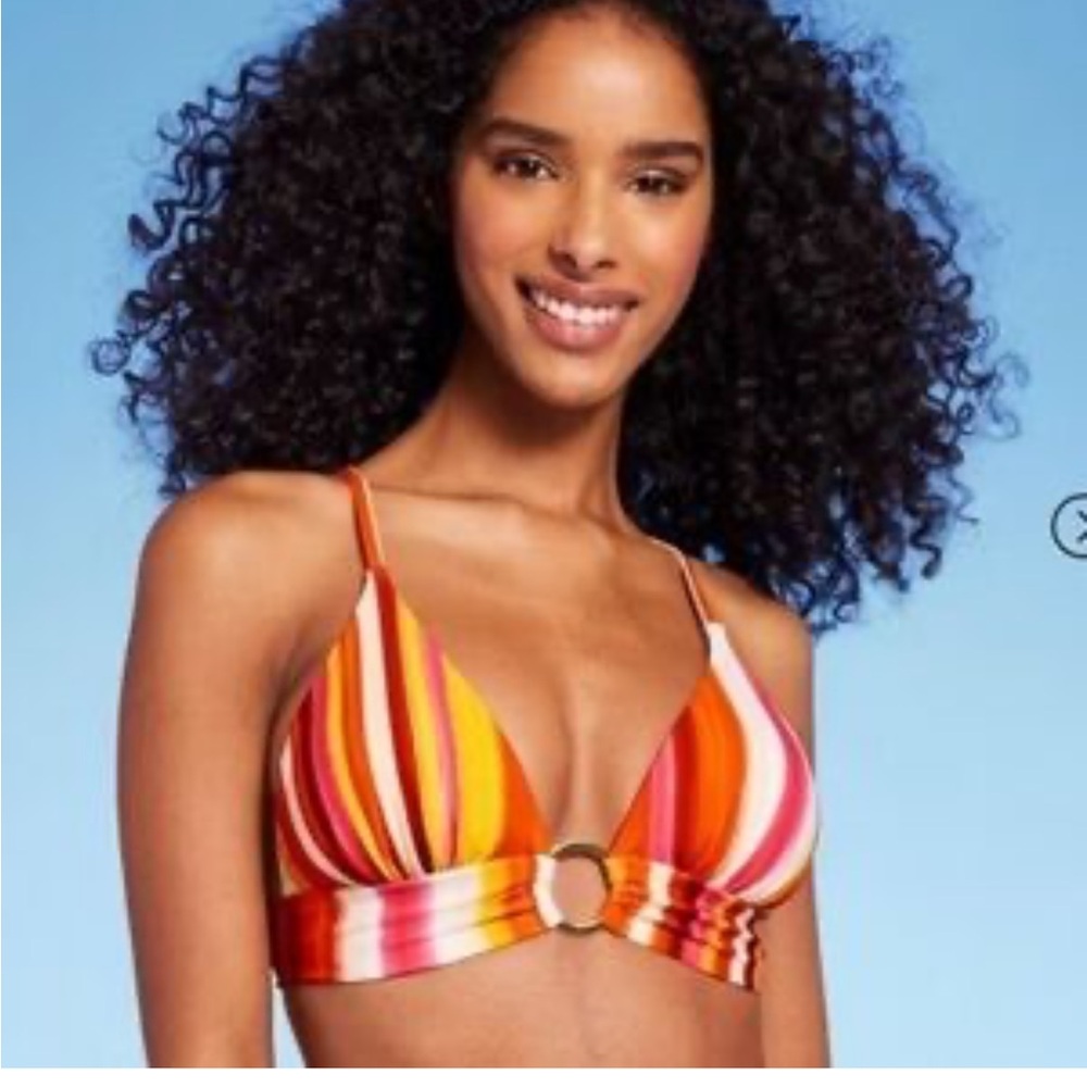 - 2/$30 New Shade Shore swimsuit in red candy stripes size medium